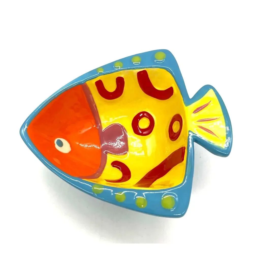 Boston Warehouse BW Ceramic Tropical Fish Bowl Dish Nautical Ocean
